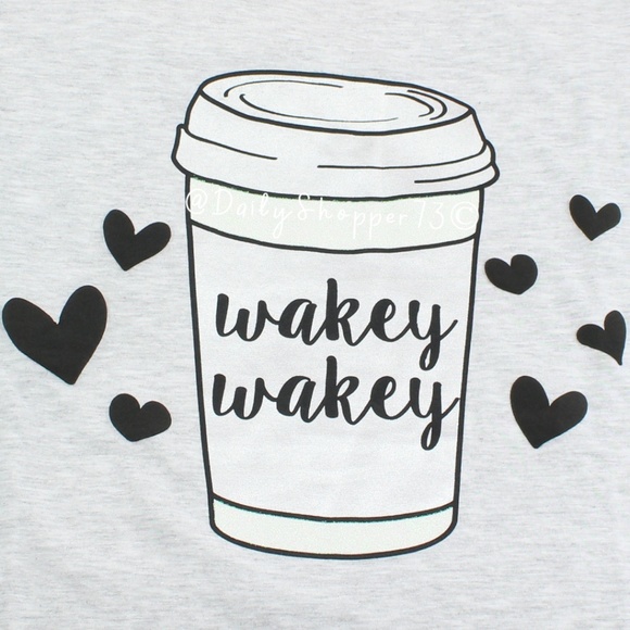Wakey Wakey Coffee T-Shirt Nightgown - Picture 4 of 6